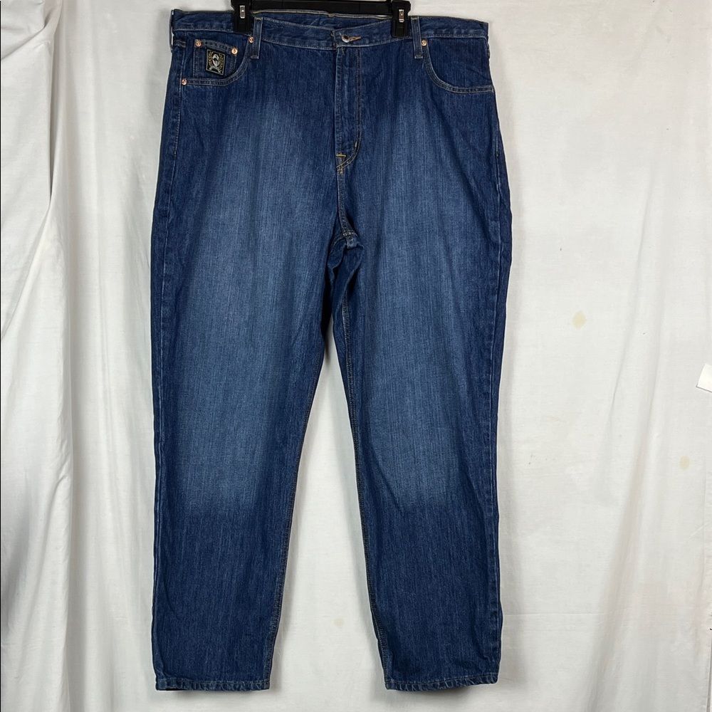Cinch Black Label Slightly Tapered Men's Jeans 42 X 32 Vintage Brown Faux Fur WI
